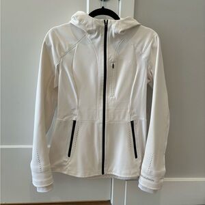 Lululemon White Cross Chill Repelshell Hooded Zip Up Jacket